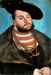 Portrait of John Frederick the Magnanimous Elector of Ernestine of Saxony | Lucas Cranach | Painting Reproduction