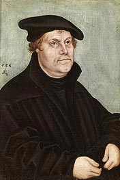 Portrait of Martin Luther | Lucas Cranach | Gemälde Reproduktion