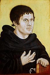 Portrait of Martin Luther as a Young Man | Lucas Cranach | Painting Reproduction