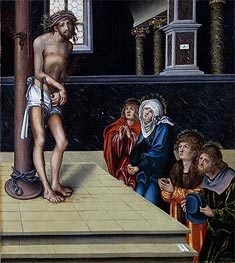 Christus an der Saeule, 1515 von Lucas Cranach | Leinwand Kunstdruck