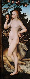 Eve, c.1537 von Lucas Cranach | Leinwand Kunstdruck
