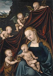 Lucas Cranach | The Virgin with the Christ Child, Saint John and Angels | Giclée Canvas Print