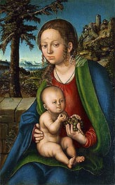 Lucas Cranach | The Virgin with Child with a Bunch Grapes | Giclée Canvas Print