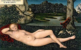The Nymph at the Fountain | Lucas Cranach | Painting Reproduction