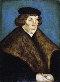 Portrait of Count Palatine Philipp of the Rhein, Bishop of Naumburg and Bishop of Freising | Lucas Cranach | Painting Reproduction