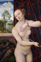 The Suicide of Lucretia, c.1518 von Lucas Cranach | Leinwand Kunstdruck