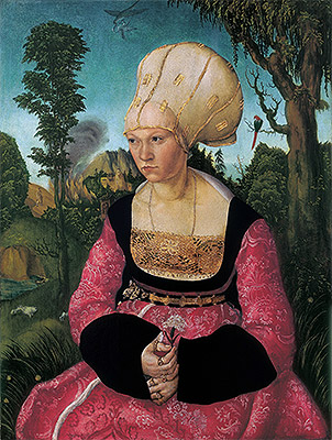 Anna Putsch, First Wife of Dr. Johannes Cuspinian, c.1502/03 | Lucas Cranach | Giclée Leinwand Kunstdruck