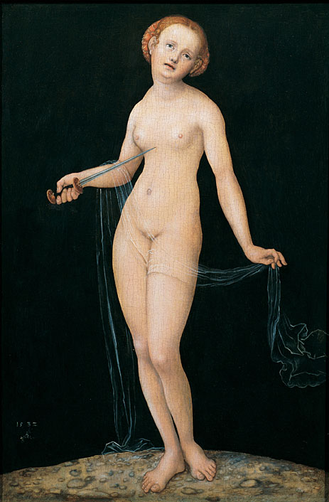 Lucretia, 1532 | Lucas Cranach | Giclée Leinwand Kunstdruck