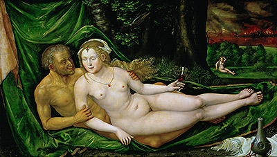 Lot und seine Töchter, n.d. | Lucas Cranach