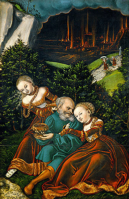 Lot and His Daughters, 1528 | Lucas Cranach