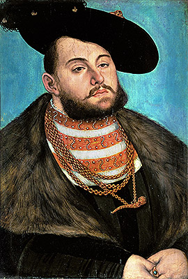 Porträt von Johann Friedrich dem Großmütigen, Kurfürst von Sachsen, 1531 | Lucas Cranach