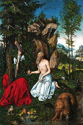 Der hl. Hieronymus in der Wüste, c.1525 | Lucas Cranach