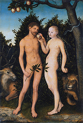 Lucas Cranach | Adam and Eve in Paradise (The Fall), 1531 | Giclée Canvas Print