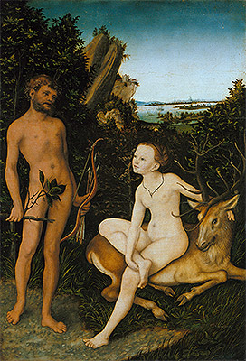 Landschaft mit Apollo und Diana, 1530 | Lucas Cranach