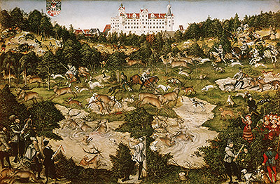 Jagd zu Ehren von Karl V im Schloss Torgau, 1544 | Lucas Cranach