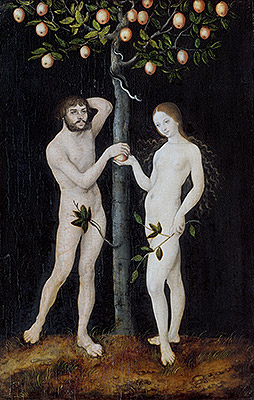 Adam and Eve, 1521 | Lucas Cranach | Giclée Canvas Print