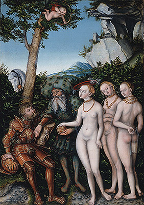 Das Urteil des Paris, 1530 | Lucas Cranach