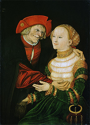 Lucas Cranach | The Ill-Matched Couple, 1522 | Giclée Canvas Print