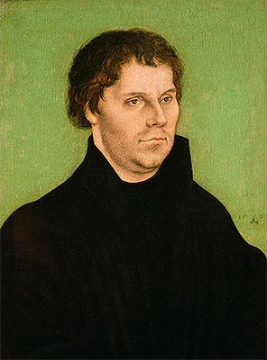 Portrait of Martin Luther, 1525 | Lucas Cranach | Giclée Leinwand Kunstdruck
