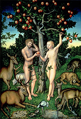 Adam and Eve, 1526 | Lucas Cranach | Giclée Canvas Print