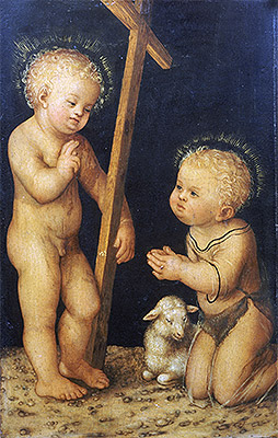 Das Christuskind segnet den kleinen Johannes den Täufer, n.d. | Lucas Cranach