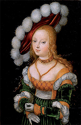Lucas Cranach | Portrait of Young Girl, c.1525/30 | Giclée Canvas Print