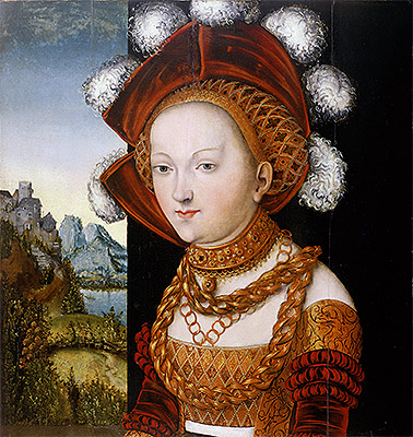 Eine fein gekleidete junge Dame, c.1530 | Lucas Cranach