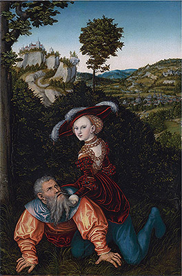 Phyllis and Aristotle, 1530 | Lucas Cranach | Giclée Canvas Print