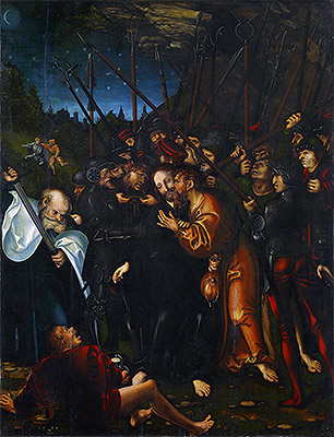 Gefangennahme Christi, 1538 | Lucas Cranach | Giclée Leinwand Kunstdruck