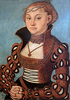 Portrait of a Saxon Lady, 1534 | Lucas Cranach | Giclée Leinwand Kunstdruck