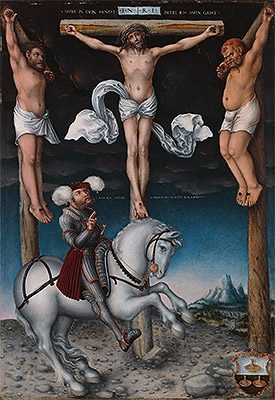 The Crucifixion with the Converted Centurion, 1538 | Lucas Cranach | Giclée Canvas Print