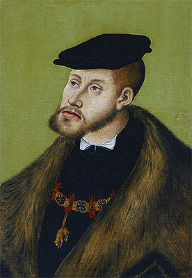 Emperor Charles V, 1533 | Lucas Cranach | Giclée Leinwand Kunstdruck