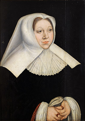 Porträt der Margaretha von Savoyen, Statthalterin der Niederlande, c.1530 | Lucas Cranach