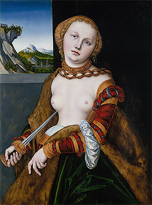 Lucretia, 1530 | Lucas Cranach | Giclée Leinwand Kunstdruck