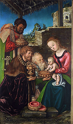 The Adoration of the Magi, c.1513/16 | Lucas Cranach | Giclée Leinwand Kunstdruck