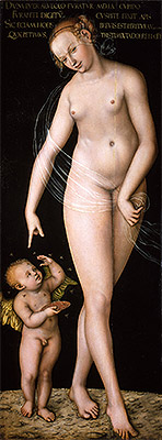 Lucas Cranach | Venus with Cupid as the Honey Thief, a.1537 | Giclée Canvas Print