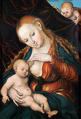Lucas Cranach | The Virgin Nursing the Child, c.1530/35 | Giclée Canvas Print