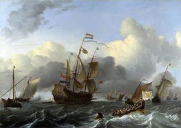 Bakhuysen | The 'Eendracht' and a Fleet of Dutch Men-of-war, c.1670/75 | Giclée Canvas Print