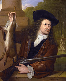 Jan de Hooghe Dressed for Shooting, 1700 von Bakhuysen | Leinwand Kunstdruck