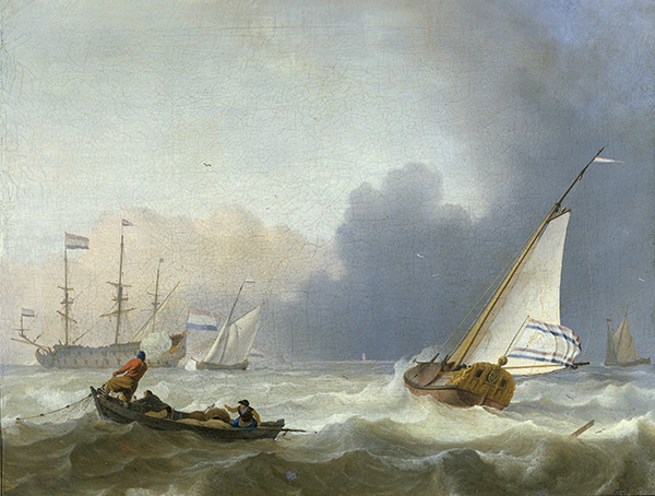 Bakhuysen | Rough Sea with a Dutch Yacht, 1694 | Giclée Canvas Print