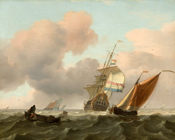 Rough Sea with Ships, 1697 | Bakhuysen | Giclée Canvas Print
