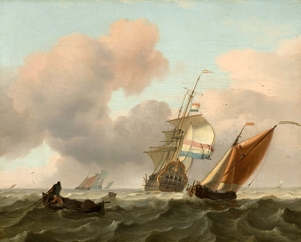Stürmische See mit Schiffen, 1697 | Bakhuysen