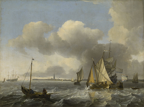 Schiffe bei Brise vor Enkhuizen auf der Zuiderzee, c.1683 | Bakhuysen