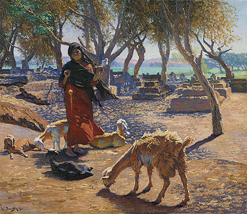 Ludwig Deutsch | The Young Goat Herder of Shobrah, Egypt, 1911 | Giclée Canvas Print