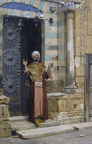 Ludwig Deutsch | At the Door of the Mosque, 1886 | Giclée Canvas Print