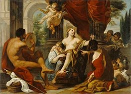 Herkules und Omphale, c.1700/10 von Luigi Garzi | Leinwand Kunstdruck