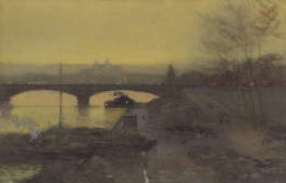 The Pont d'Alma at Twilight, 1914 | Luigi Loir