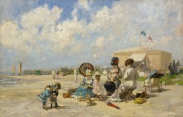 At the Seashore, 1870s | Luigi Loir