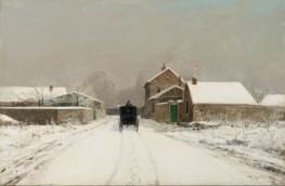 The Avenue de Neuilly on a Winter Day, 1874 | Luigi Loir