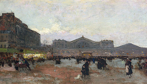 The Gare de l'Est, undated | Luigi Loir | Giclée Canvas Print